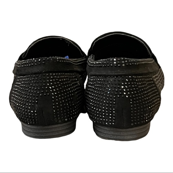 Report Allover Studded Almond Toe Loafers 7.5 Black Casual Edgy Chic SlipOn Flat - Picture 2 of 7